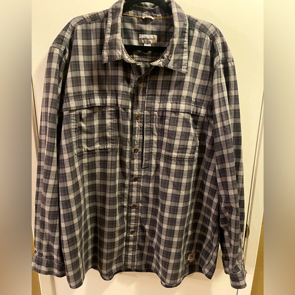 Carhartt Other - Carhartt Force Reydell Long Sleeve Button Up Shirt
Men Blue Plaid Flannel 3X